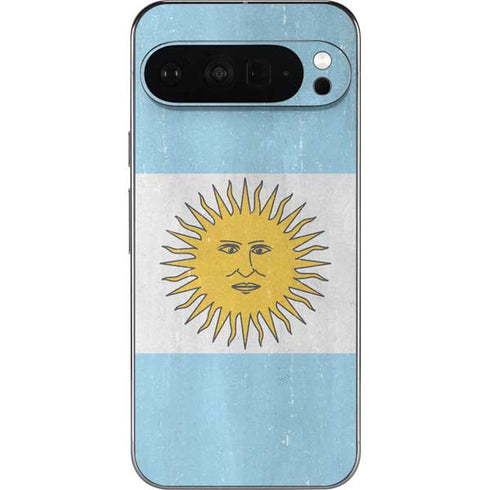 Argentina Flag Distressed Pixel 9 Pro XL Skin